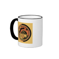 Customizable Art Deco Geometric Circle Abstract Mug