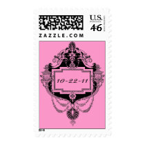 Customizable art nouveau frame stamp stamps