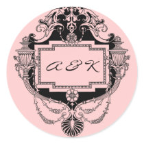 Customizable art nouveau frame sticker stickers