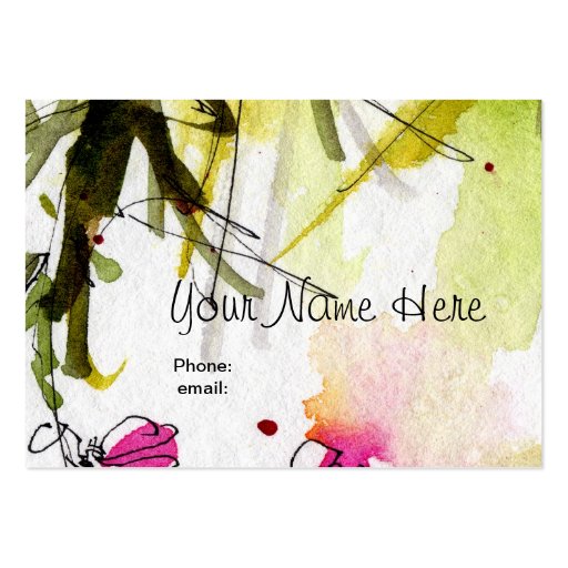 Customizable Artful Business Card by Ginette (front side)