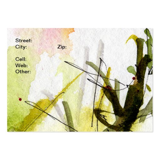 Customizable Artful Business Card by Ginette (back side)