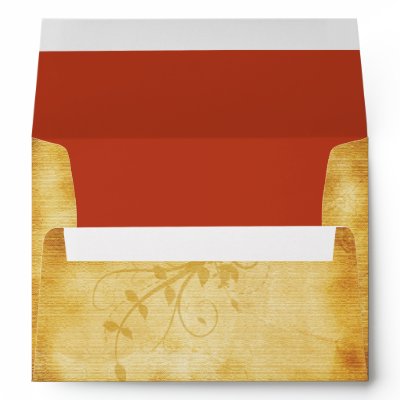 Customizable Autumn Leaves Wedding A-7 Envelope