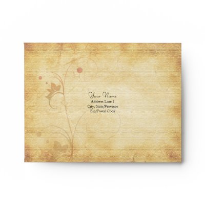 Customizable Autumn Wedding A-2 RSVP Envelope