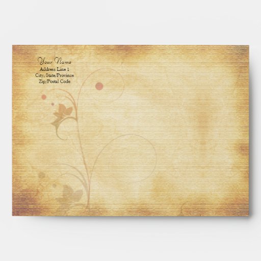 Customizable Autumn Wedding A-7 Envelope