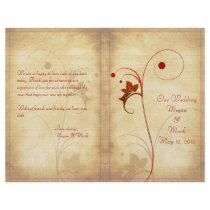 Customizable Autumn Wedding Program Personalized Flyer
