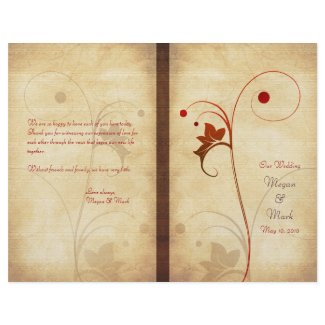 Customizable Autumn Wedding Program flyer