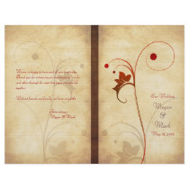 Customizable Autumn Wedding Program Flyer