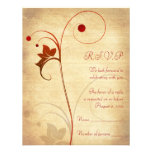 Customizable Autumn Wedding RSVP Reply Card