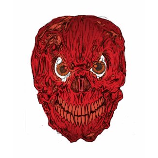 Customizable Awesome Red Skull Design shirt