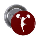 Customizable Background Cheerleader Cheerleading Pin