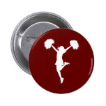 Customizable Background Cheerleader Cheerleading Pin