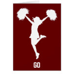 Customizable Background Cheerleader Cheerleading Card