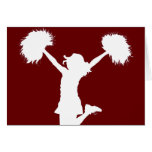 Customizable Background Cheerleader Cheerleading Greeting Cards
