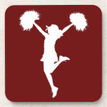Customizable Background Cheerleader Cheerleading Drink Coasters