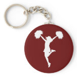 Customizable Background Cheerleader Cheerleading Key Chains