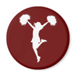 Customizable Background Cheerleader Cheerleading Refrigerator Magnets