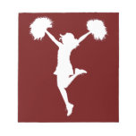 Customizable Background Cheerleader Cheerleading Notepad
