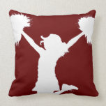Customizable Background Cheerleader Cheerleading Pillow