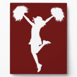 Customizable Background Cheerleader Cheerleading Photo Plaques