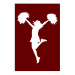 Customizable Background Cheerleader Cheerleading Poster