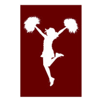 Customizable Background Cheerleader Cheerleading Poster