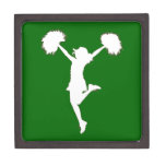 Customizable Background Cheerleader Cheerleading Premium Jewelry Boxes