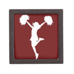 Customizable Background Cheerleader Cheerleading Premium Jewelry Box