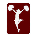 Customizable Background Cheerleader Cheerleading Vinyl Magnets