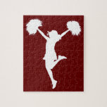 Customizable Background Cheerleader Cheerleading Jigsaw Puzzles