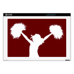 Customizable Background Cheerleader Cheerleading 17" Laptop Decals