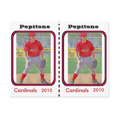 Customizable Baseball Card Post Card by malibuitalian