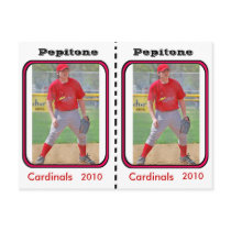 Customizable Baseball Card postcards