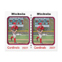 Customizable Baseball Card postcards