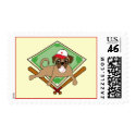 Customizable Baseball Pug Stamps (red) by designsbydandy Customizable Baseball Pug Stamps (red)