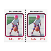 Customizable Basketball Card postcards