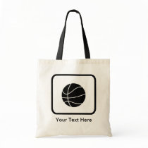 Customizable Basketball Logo Tote Bag