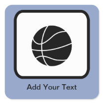 Customizable Basketball Logo Square Sticker