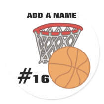 Customizable Basketball Stickers