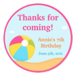 Customizable Beach Party Sticker