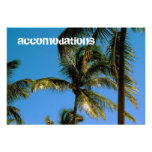 Customizable Beach Wedding Accomodations Card Invites