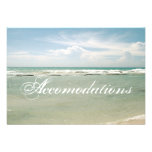 Customizable Beach Wedding Accomodations Card Personalized Announcements