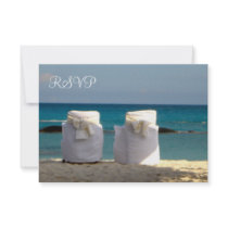 Customizable Beach Wedding Response Card Custom Announcement