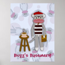 Customizable Beatnik Monkey Poster