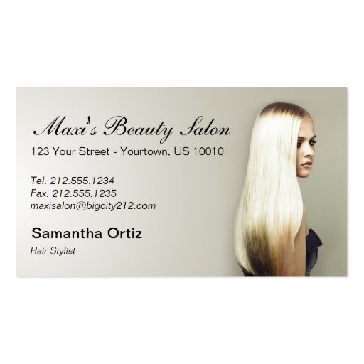 CUSTOMIZABLE Beauty Salon Business Cards