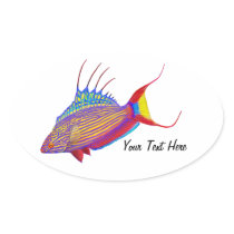 Customizable Bell's Flasher Wrasse Reef Fish Stick