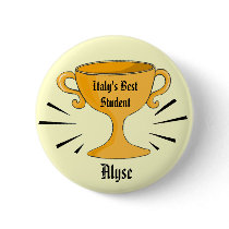 Customizable Best Student Award Pin buttons