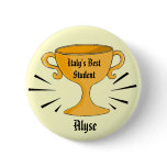 Customizable Best Student Award Pin buttons