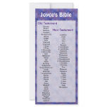 Customizable Bible Bookmark Purple Flowers rack cards