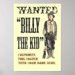 Customizable Billy the Kid Print