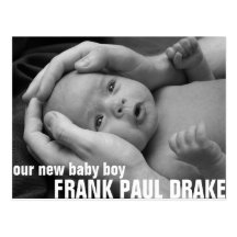 Customizable Birth Annoucement 2 Post Card